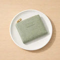 Wallet Compact Short Style Organizer, Solid Color Folded Wallet with Zipper Pocket (Green)