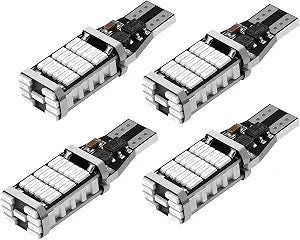 4 PCS LED Reverse Lights, Reverse Light Bulb, T15 4014 45SMD Back Up Turn Signal Bulbs, Universal Car Accessories 6500K High Brightness Brake Stop Cargo Backup Lights for Most Cars (Red)